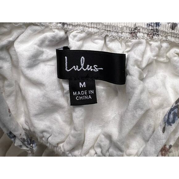 Lulu's JD4911L1 Darling Mindset White  Prairie Dress Floral Sleeveless MEDIUM - Picture 5 of 13